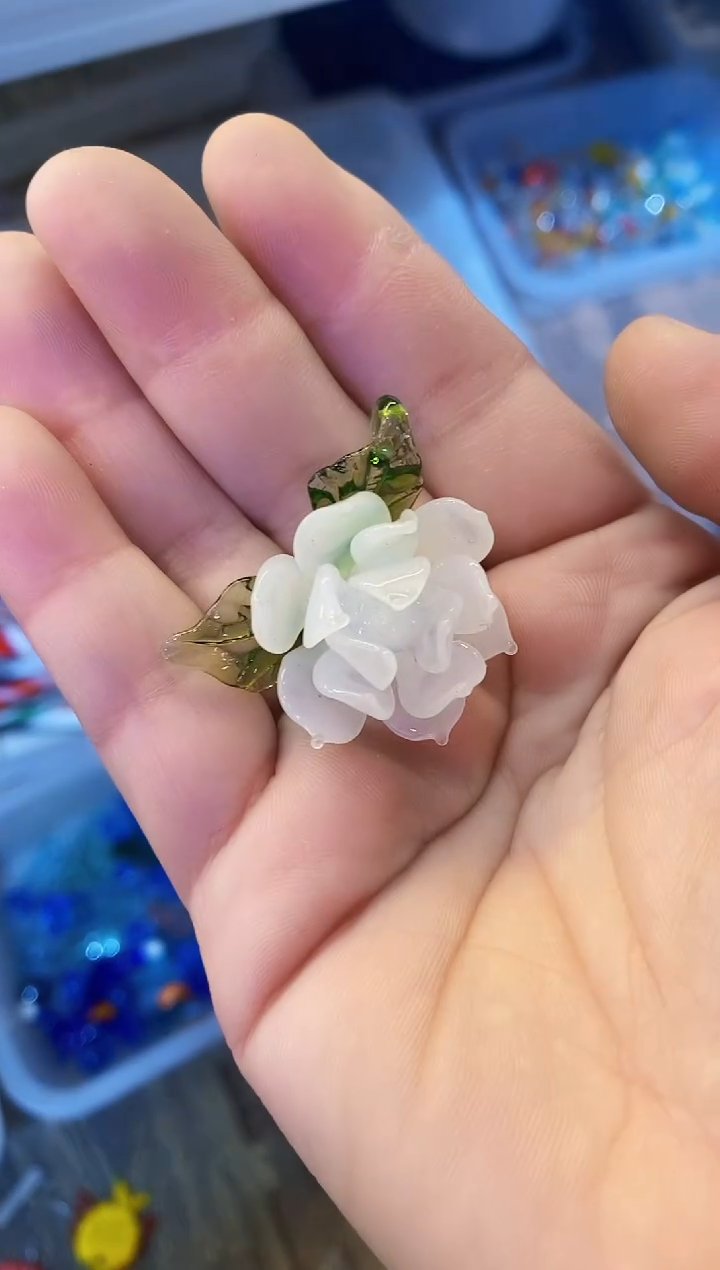 【闪购商品】琉璃手工艺品进口栀子花