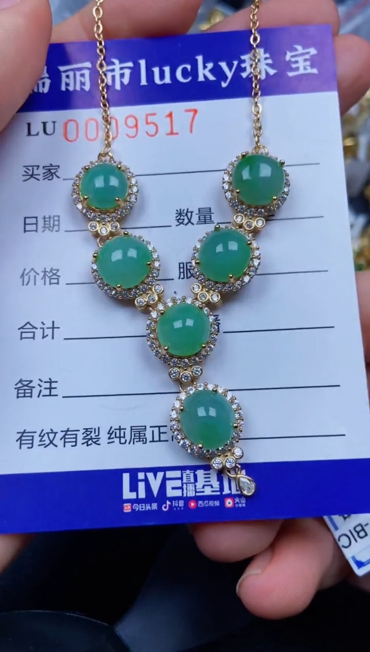 【闪购商品】翡翠颈饰银S925镶嵌9517