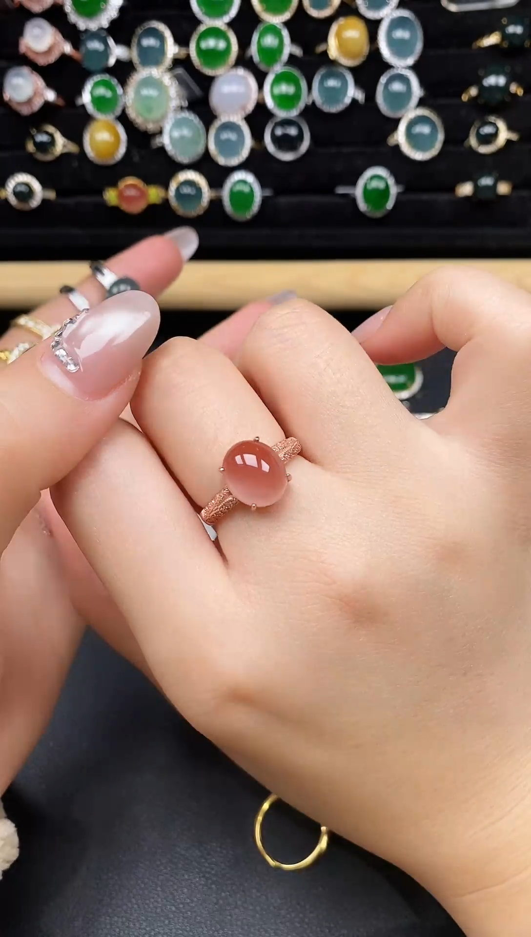 银S925镶嵌南红玛瑙戒指28388