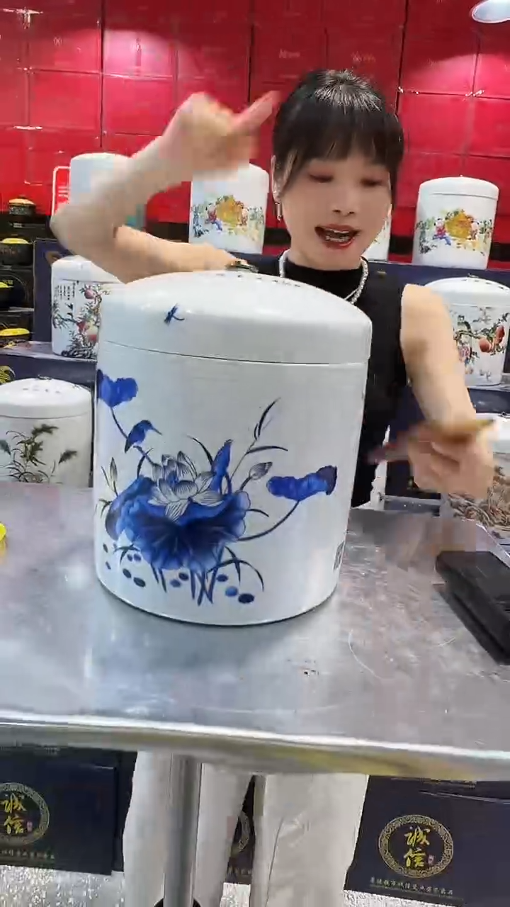 碗陶瓷家和万事兴储物罐-10斤