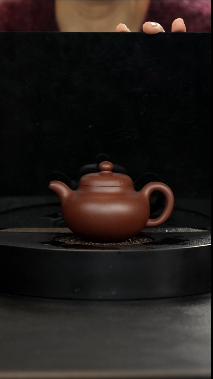 茶壶紫砂精挑黄龙山深井紫泥柿圆225cc