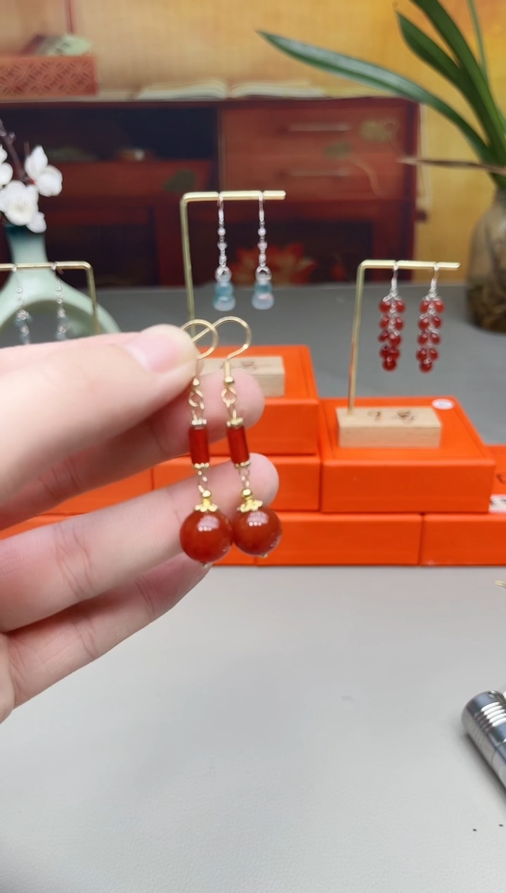 未镶嵌耳钉玛瑙/玉髓331