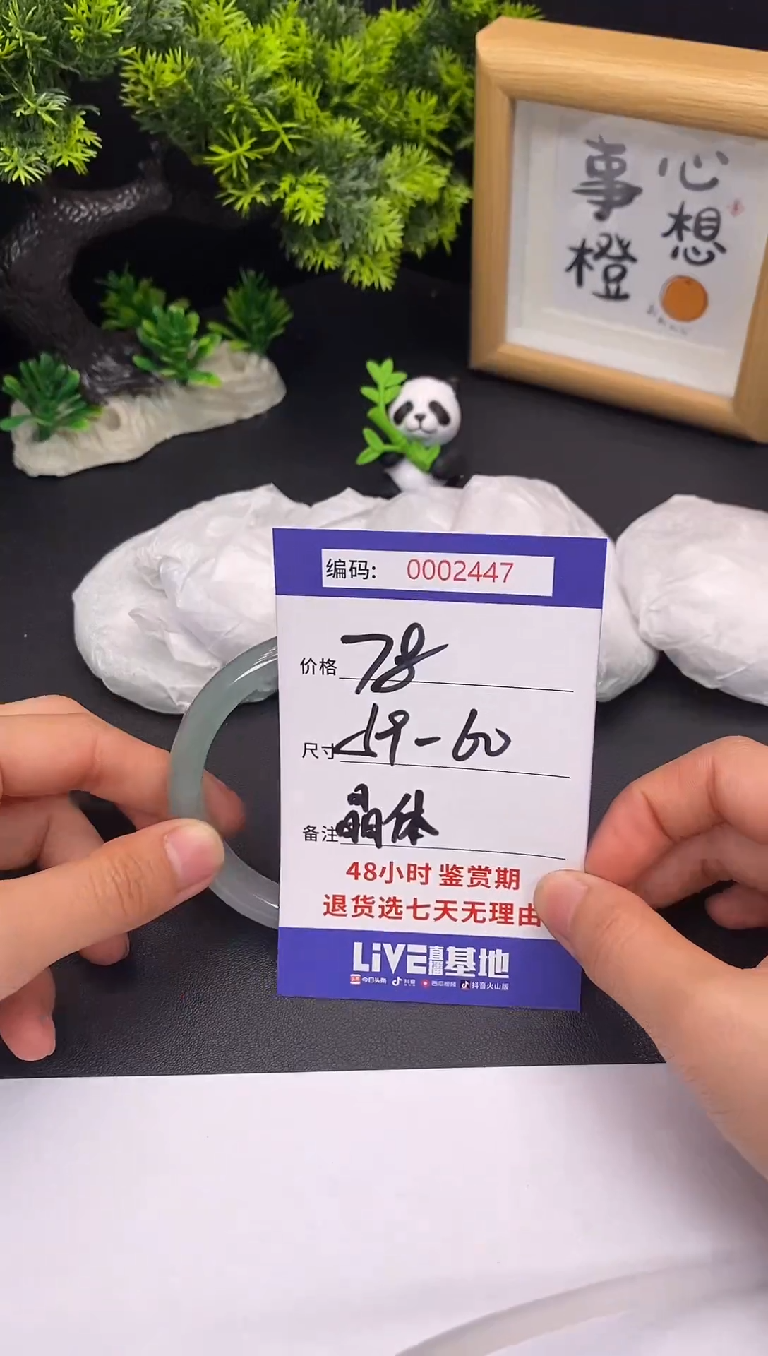 未镶嵌手镯翡翠0002447