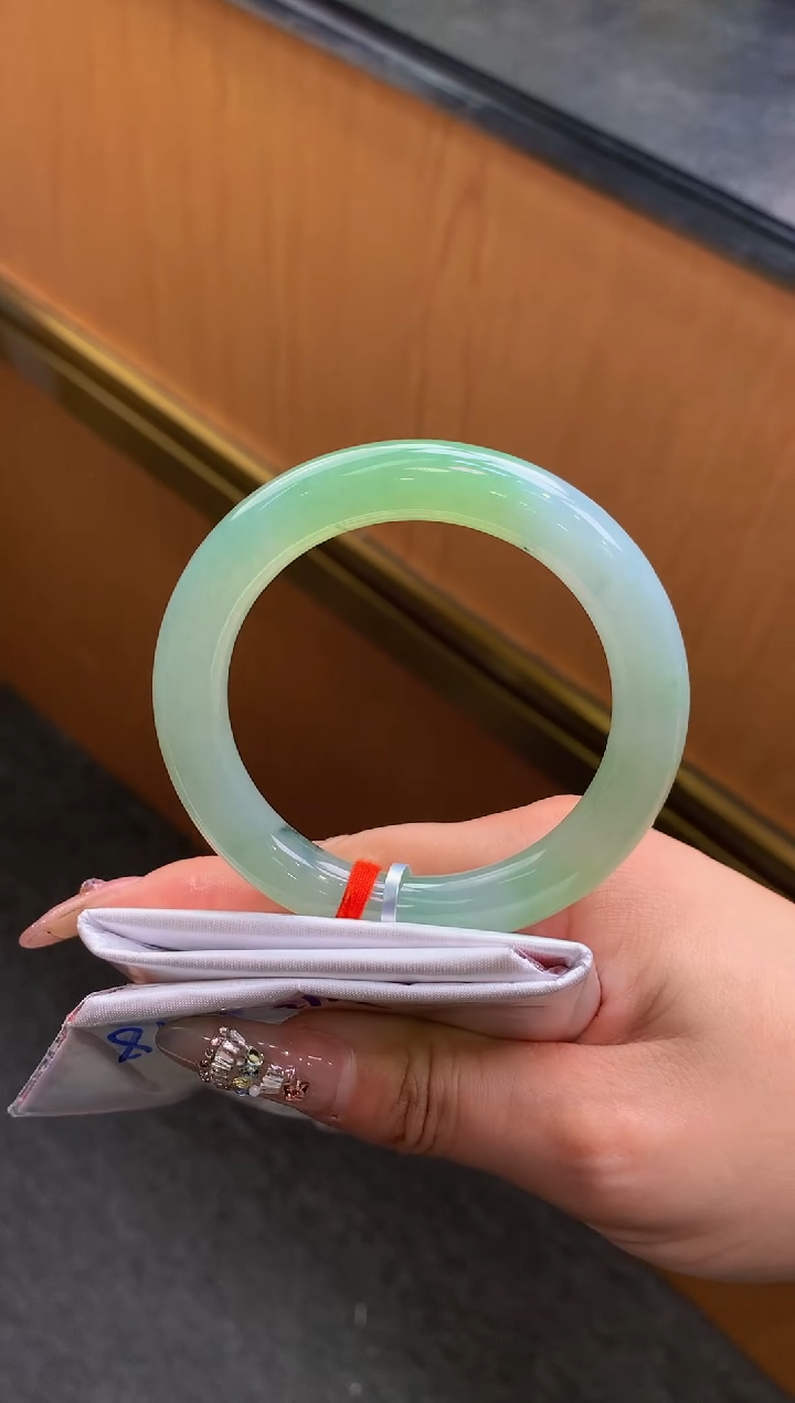 未镶嵌手镯翡翠-F112-圆条54.2