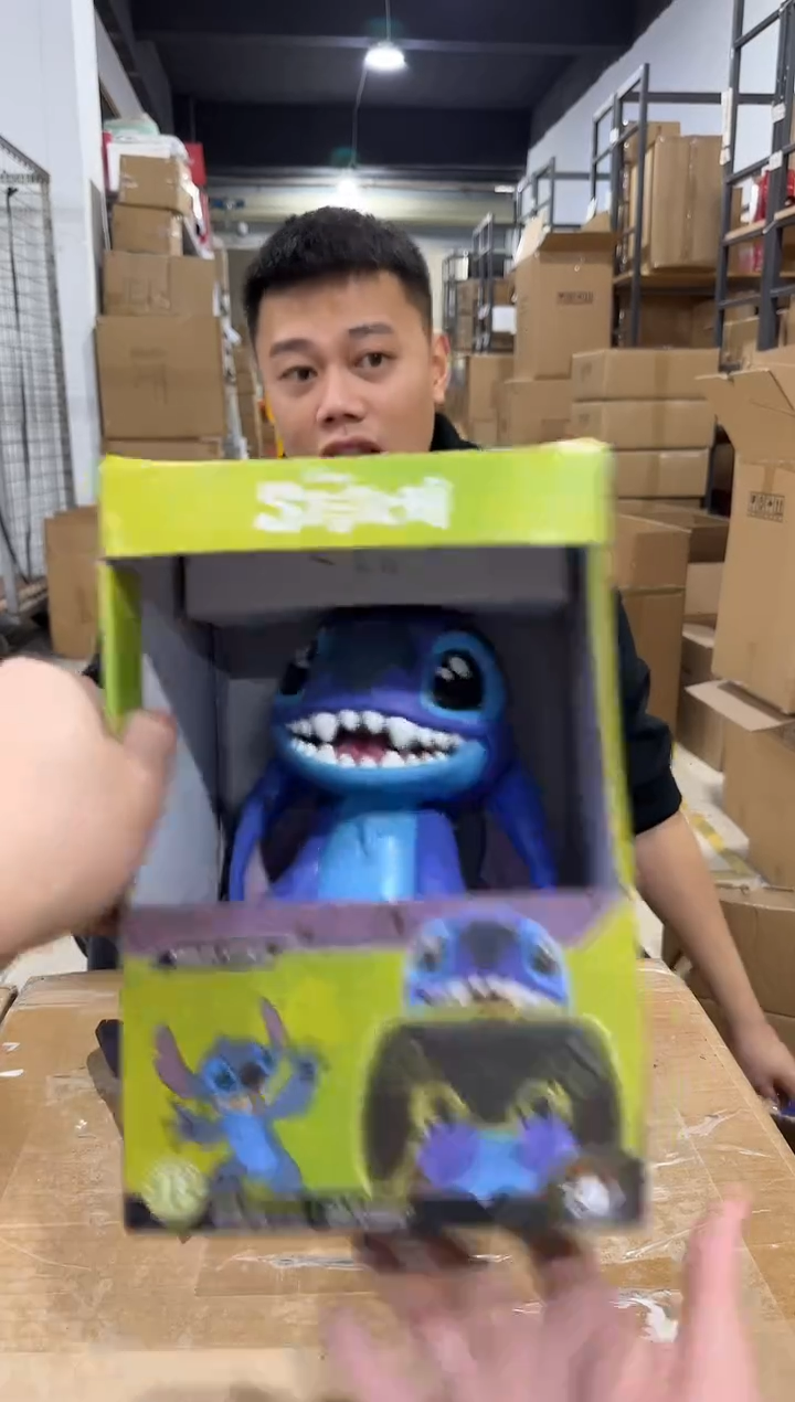 瓷片史迪仔手机支架张嘴款