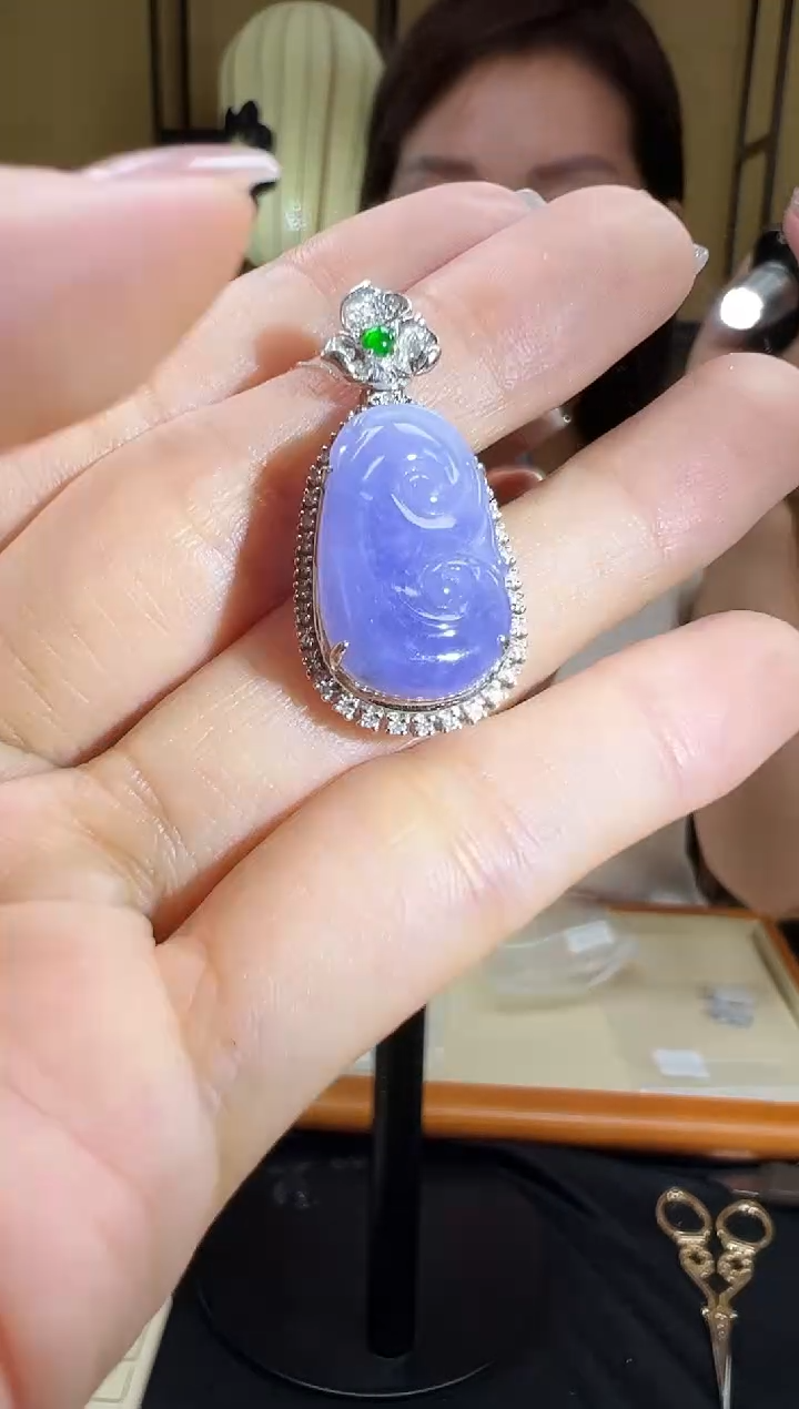 翡翠18K金镶嵌颈饰YSD0524-40