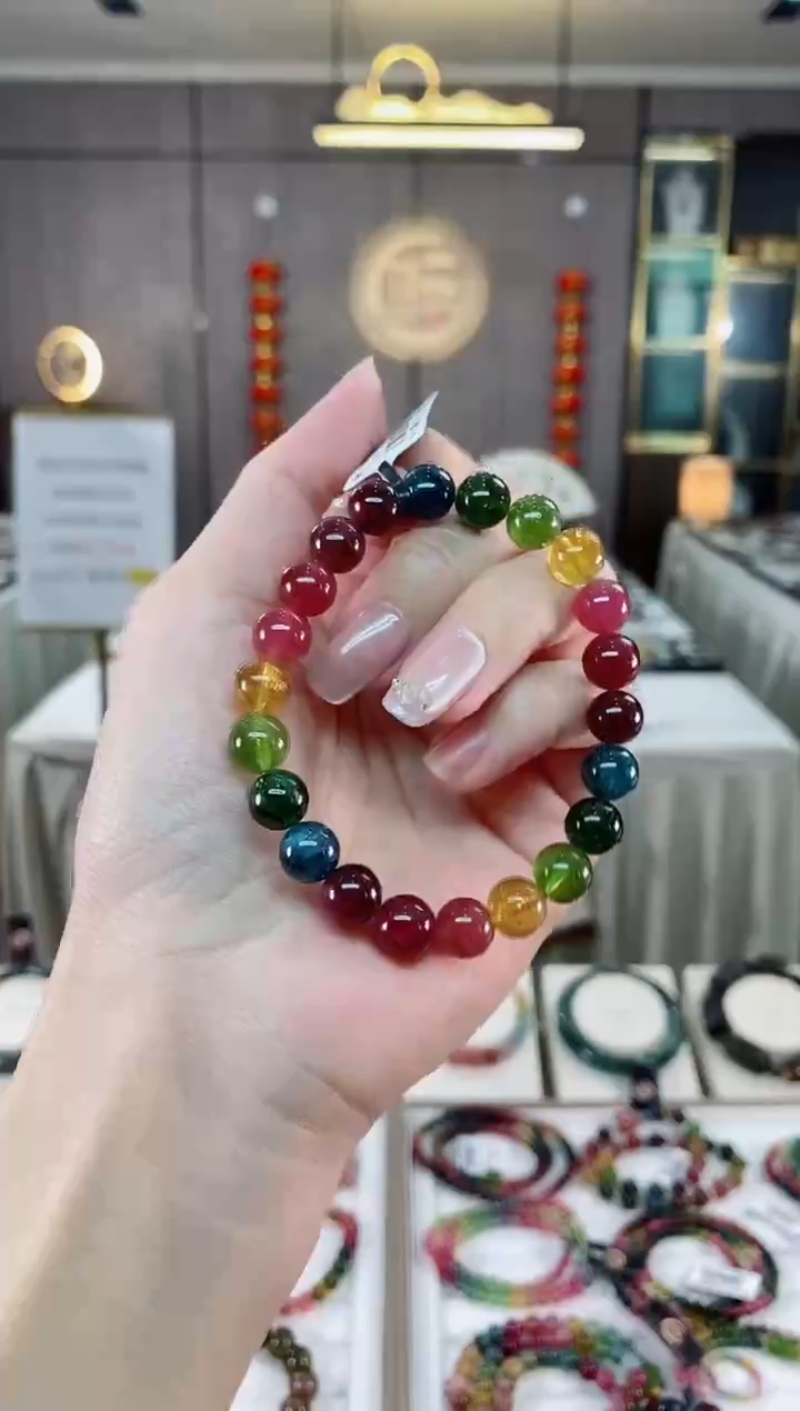 【闪购商品】碧玺单圈手串8mm+未镶嵌（多样性发一条）hon