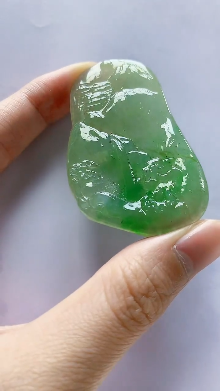 未镶嵌定制翡翠4868zm-毛货挂件96