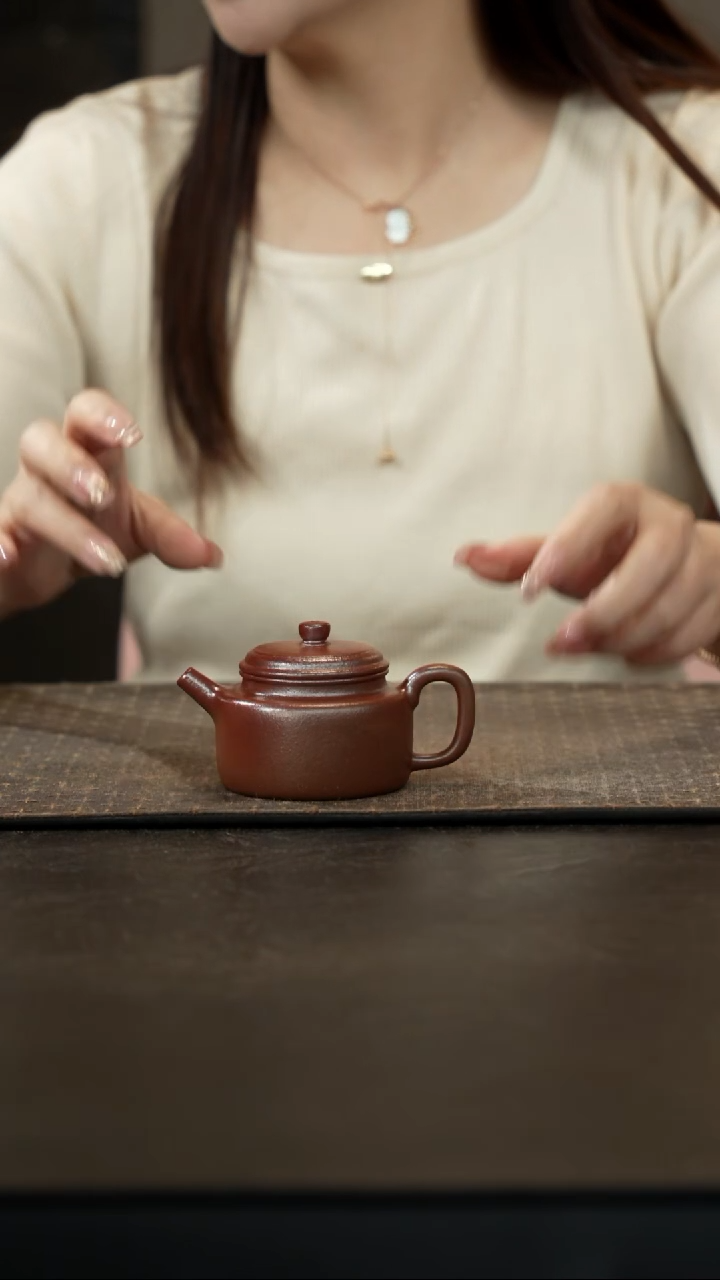 茶壶紫砂柴烧红降德钟120cc