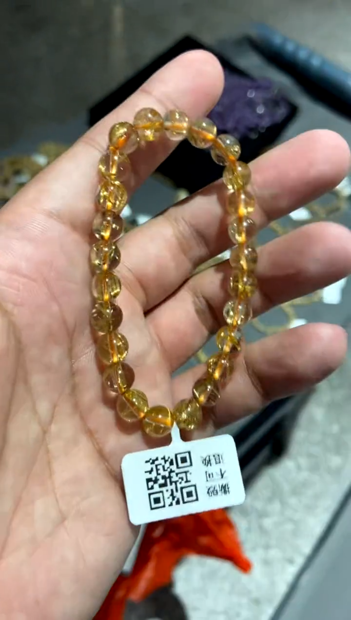 【闪购商品】水晶270-未镶嵌钛金烟花钛透体7mm+