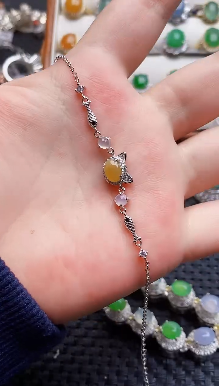 银S925镶嵌戒指翡翠2711