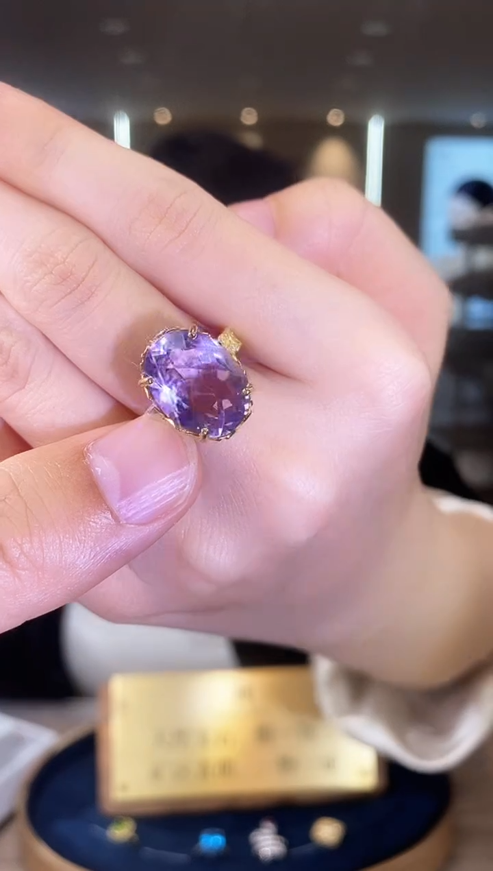 【闪购商品】水晶戒指银S925镶嵌09天然宝石