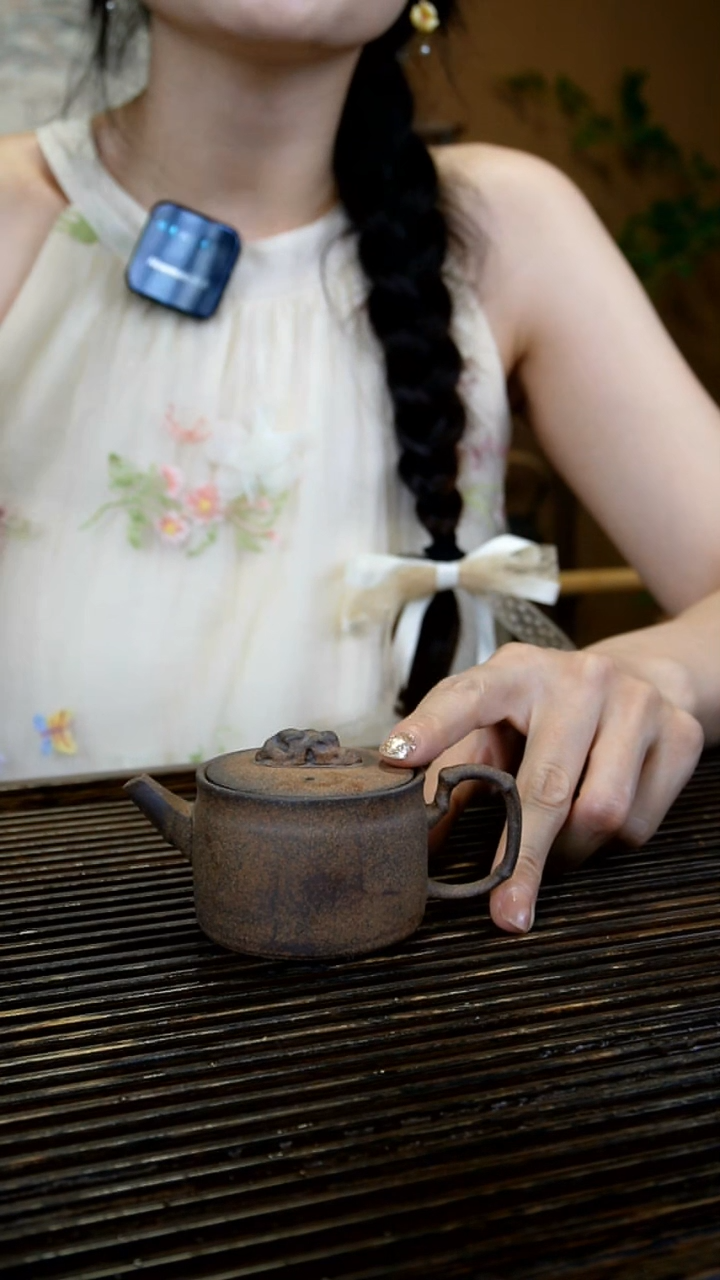 静悟斋老岩泥 黄泥段 矮竹汉瓦壶