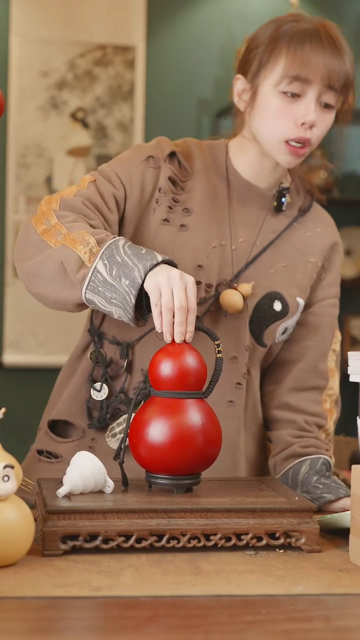 【闪购商品】206号精品天然大漆工艺防渗内胆酒葫芦~
