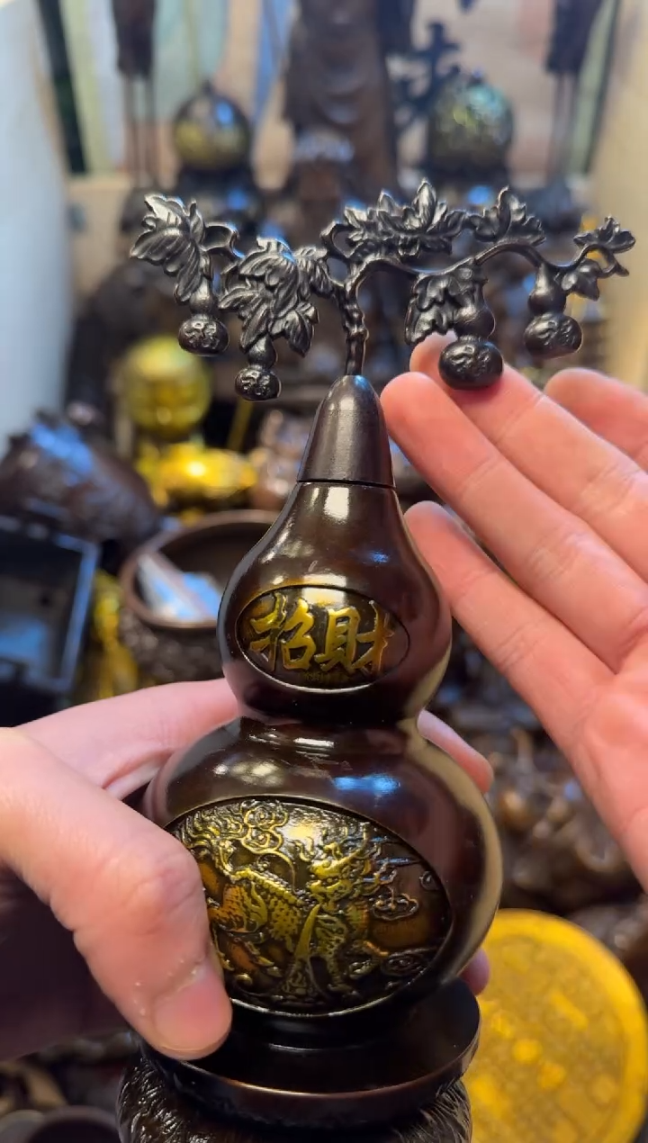 精品专属链接---【铜鎏金五福葫芦】