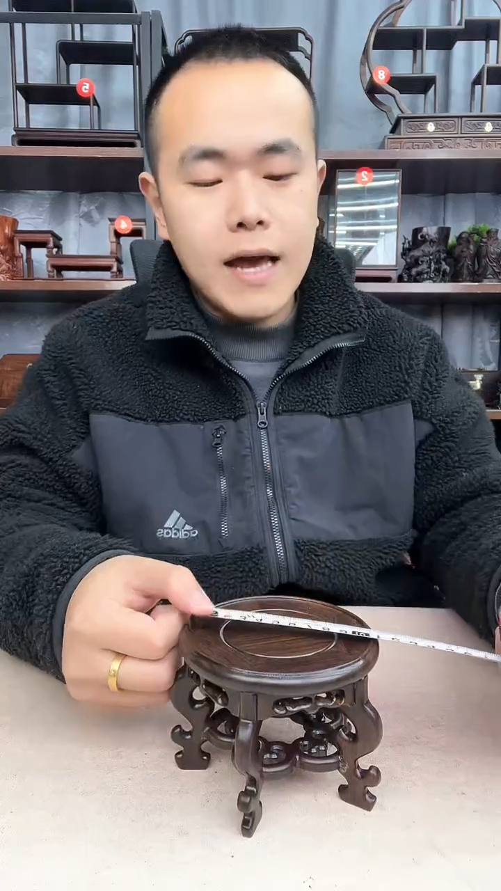 【闪购商品】乌木类端景台2942小李子红木工艺品
