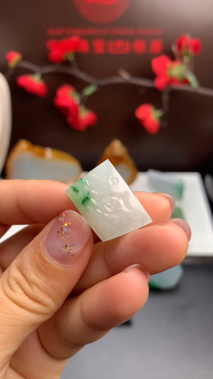 【闪购商品】定制翡翠未镶嵌默认手机挂/包挂  