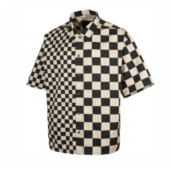 Vans 棋盘格 时尚百搭 户外工装 翻领 短袖衬衫-VN000HZWDLR