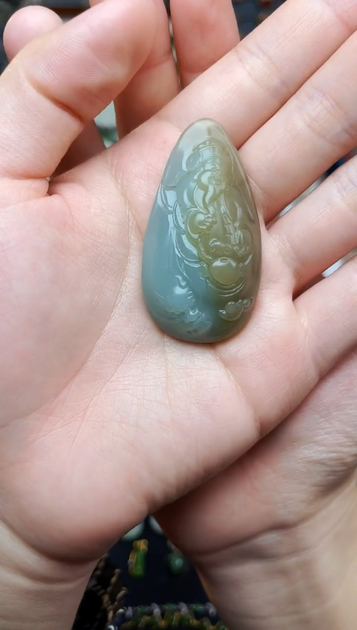 颈饰未镶嵌和田玉财神06