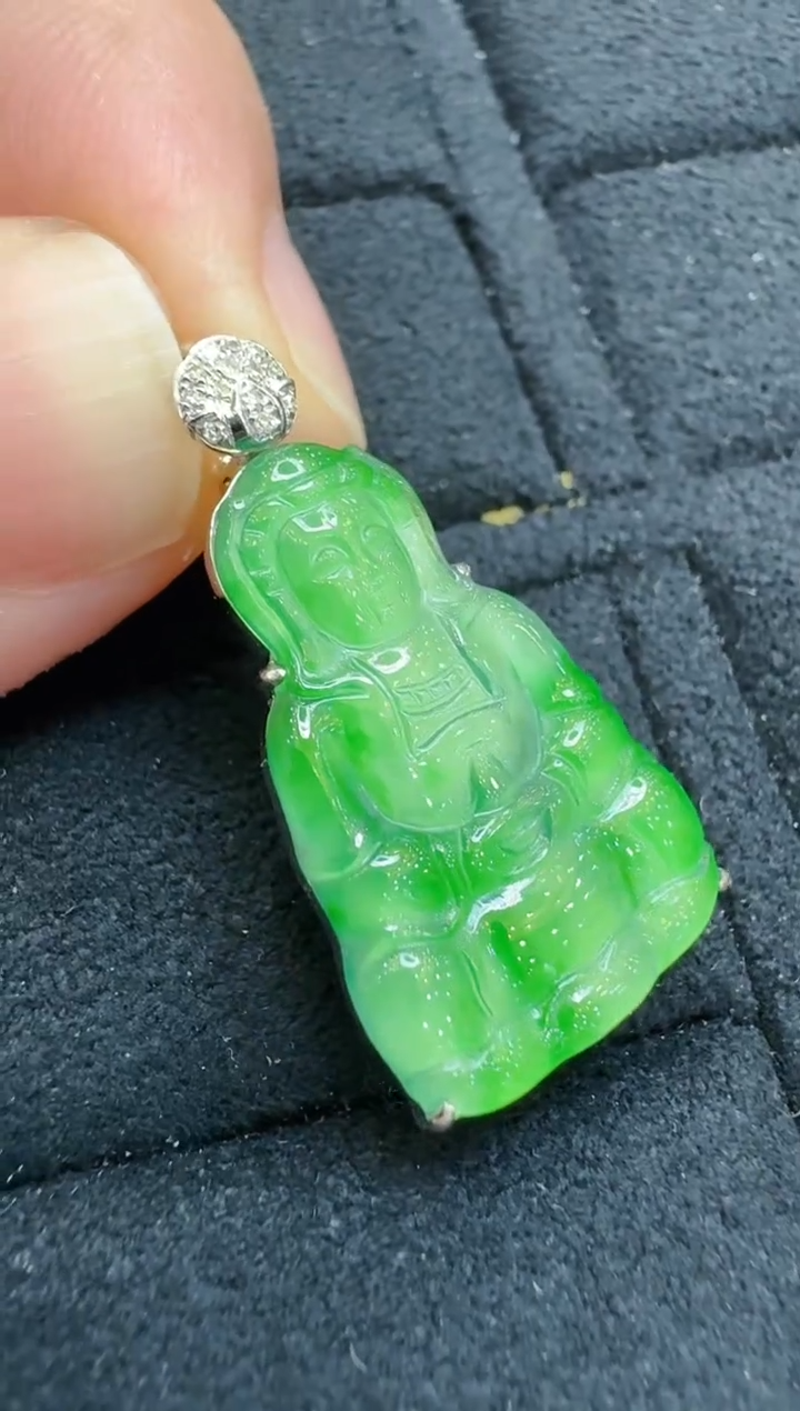 【闪购商品】翡翠吊坠(不含链)18K金镶嵌多样性团购发一件