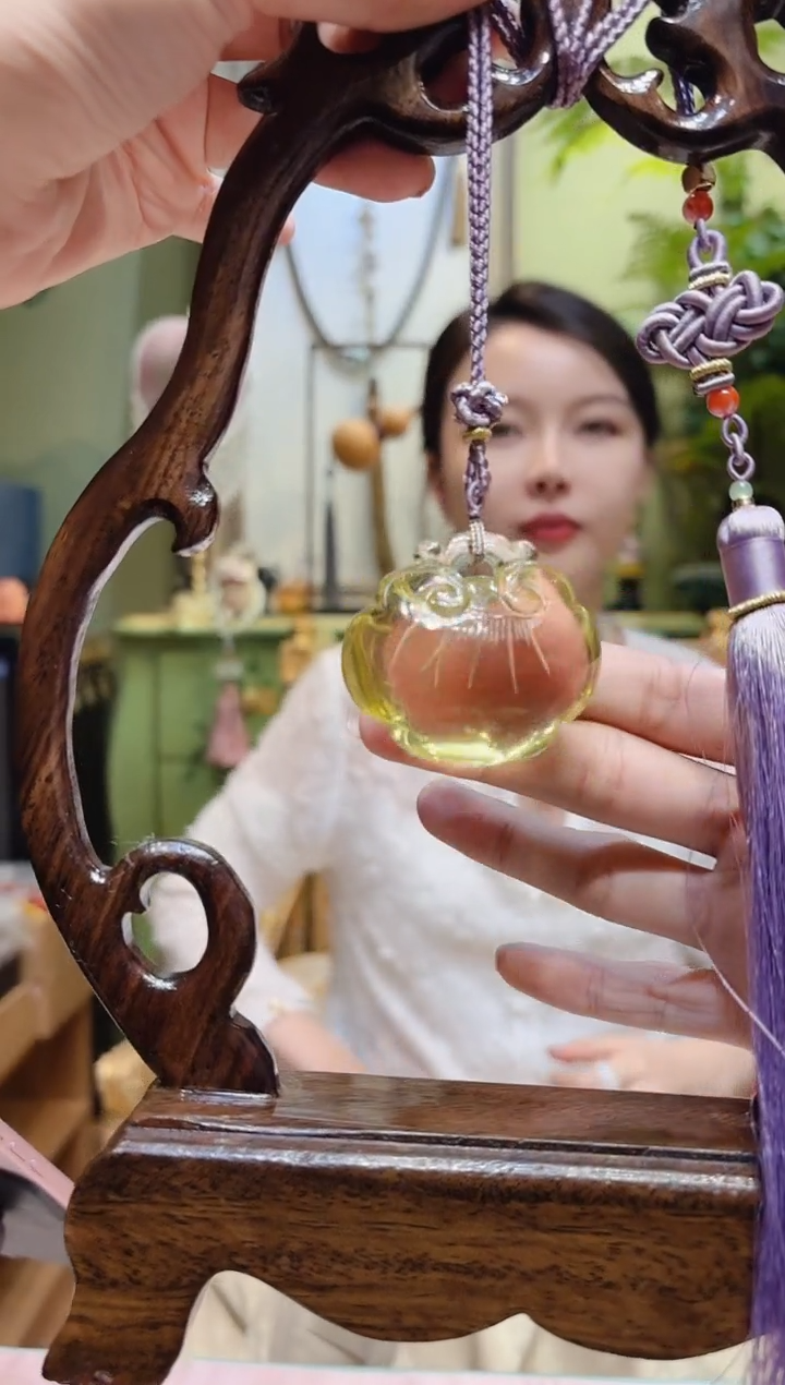 【闪购商品】水晶摆件未镶嵌黄水晶如意摆件Z