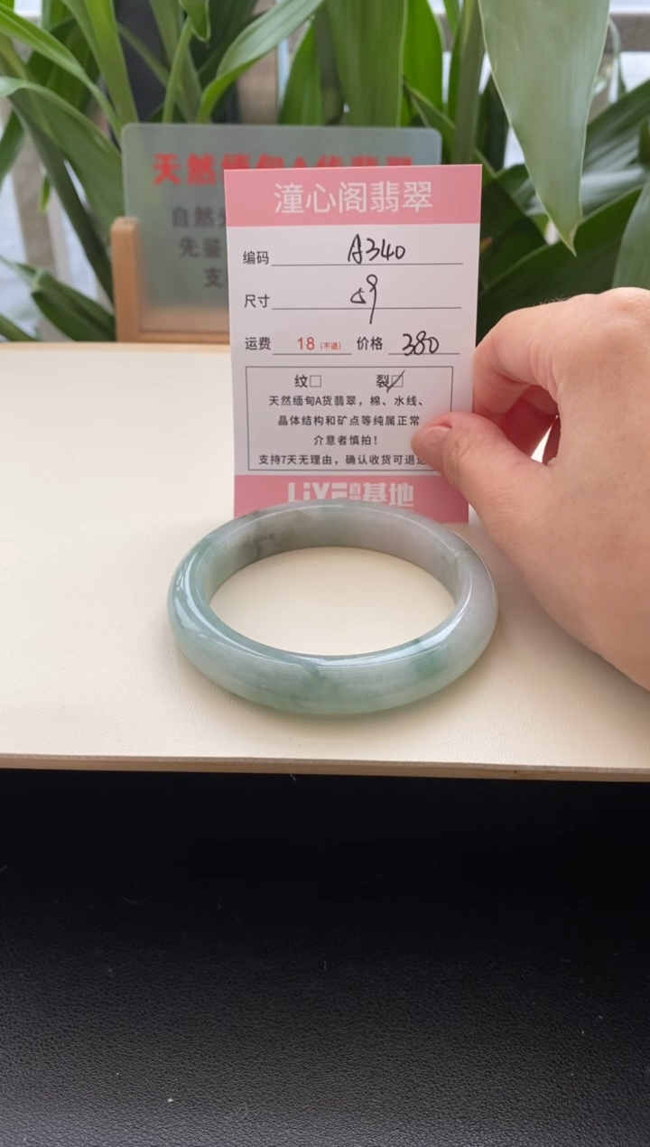 未镶嵌手镯翡翠59圈口编码a340