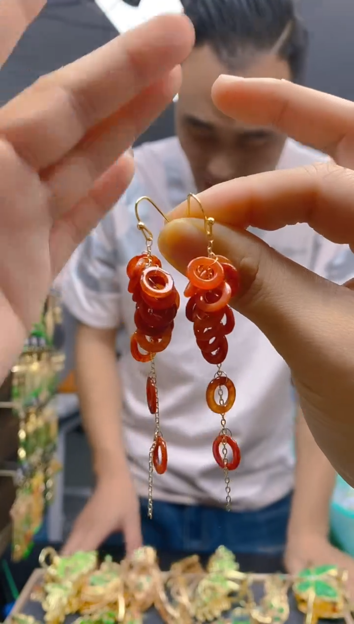 【闪购商品】翡翠耳饰合金078翡翠耳钩