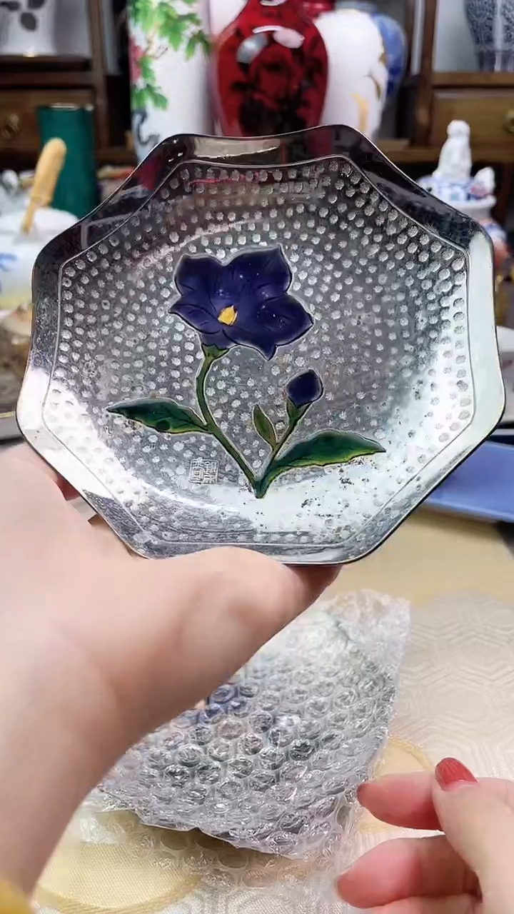 【闪购商品】盘七宝铜盘(轻微氧化）