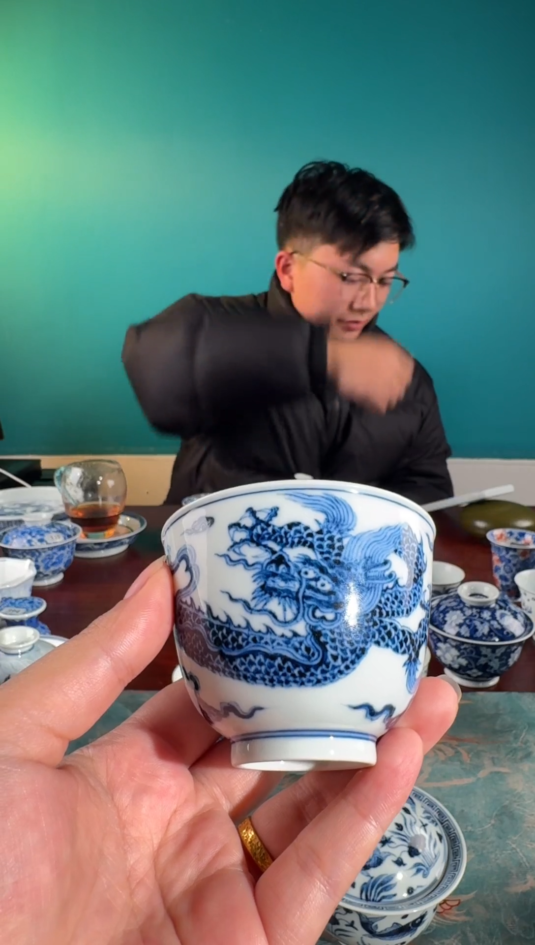 不二说瓷纯手绘杯