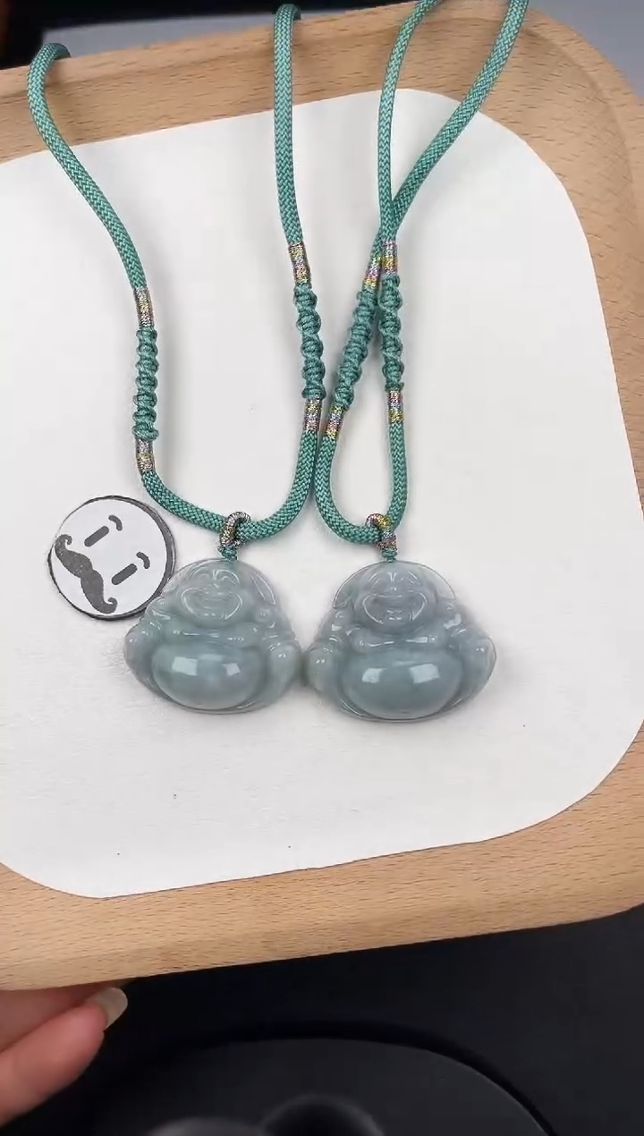 颈饰未镶嵌翡翠LA098带色中佛+送同款绳子多样性发其一