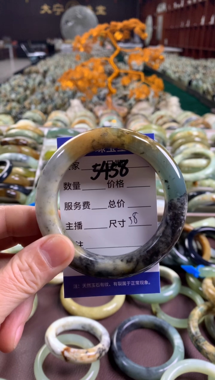 未镶嵌蛇纹石玉手镯5458