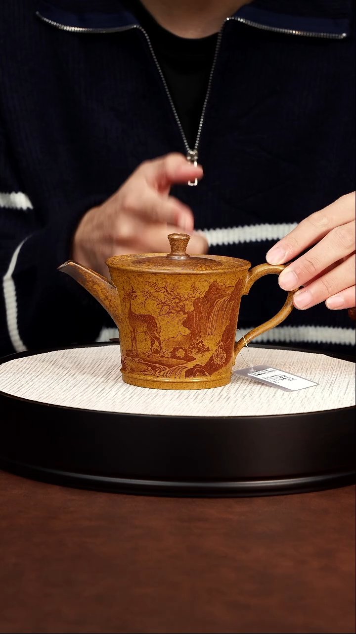 茶杯紫砂一鹿有你 龙骨金砂 李三妹