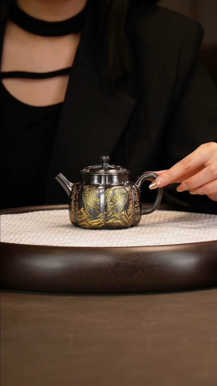 张赦棠 海棠 石黄 200c/柴烧套杯/盖杯