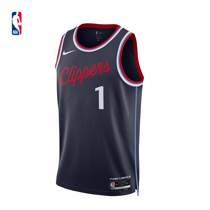【NBA球衣】NBA官方快船哈登球迷版男子球衣篮球服