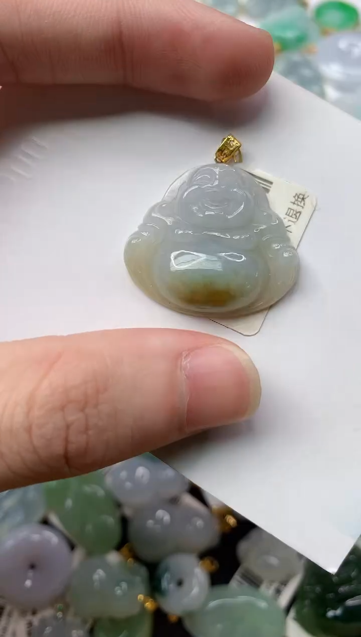 【闪购商品】翡翠颈饰18K金镶嵌9.........