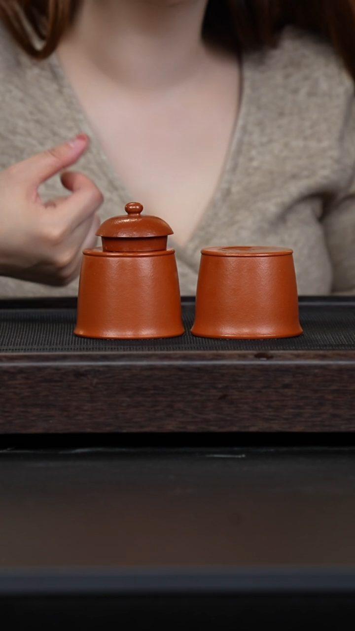 【闪购商品】紫砂茶壶生砂朱泥梨形一壶两杯