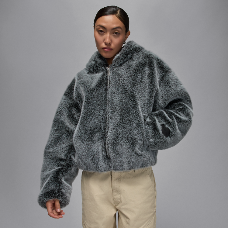 NIKE/耐克【可自提】官方正品AJ女款黑灰时尚百搭外套 HV0294-077