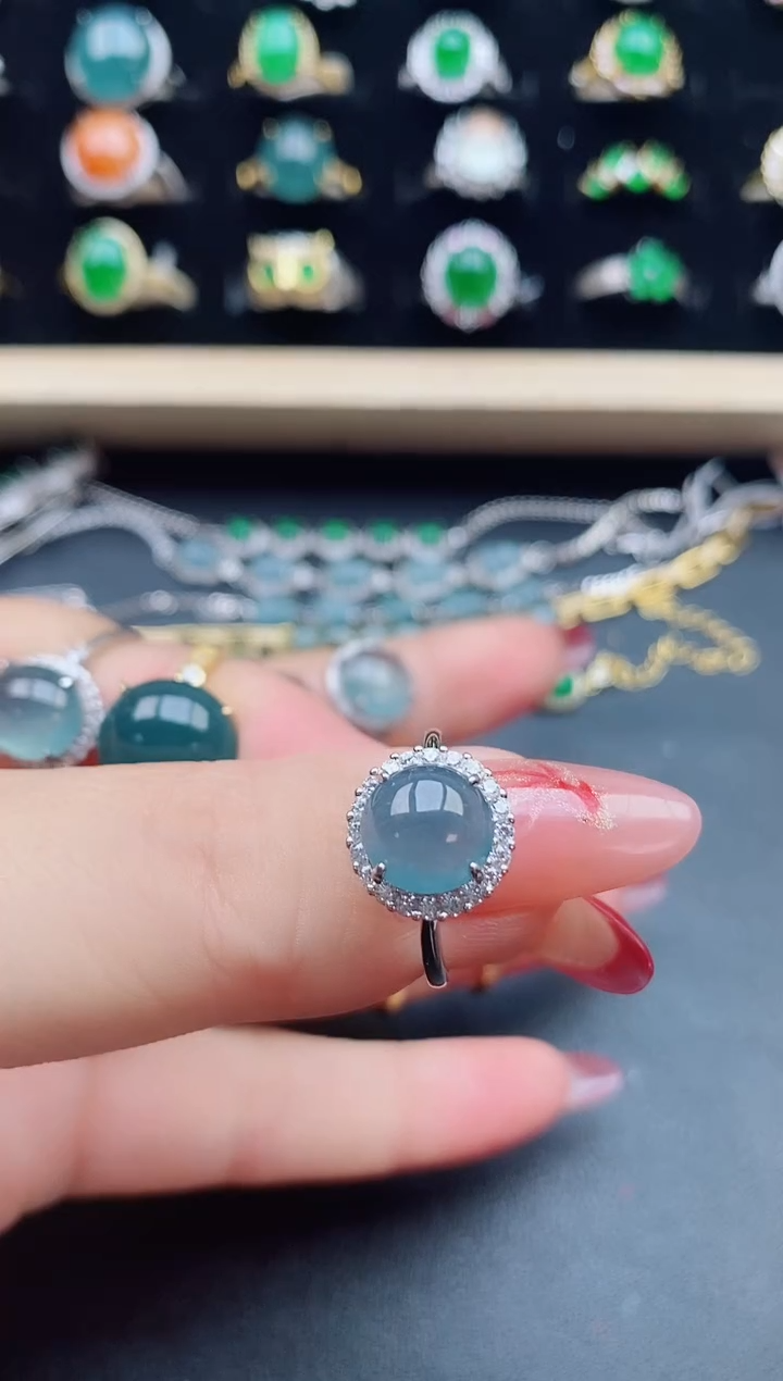 【闪购商品】翡翠戒指银S925镶嵌321321