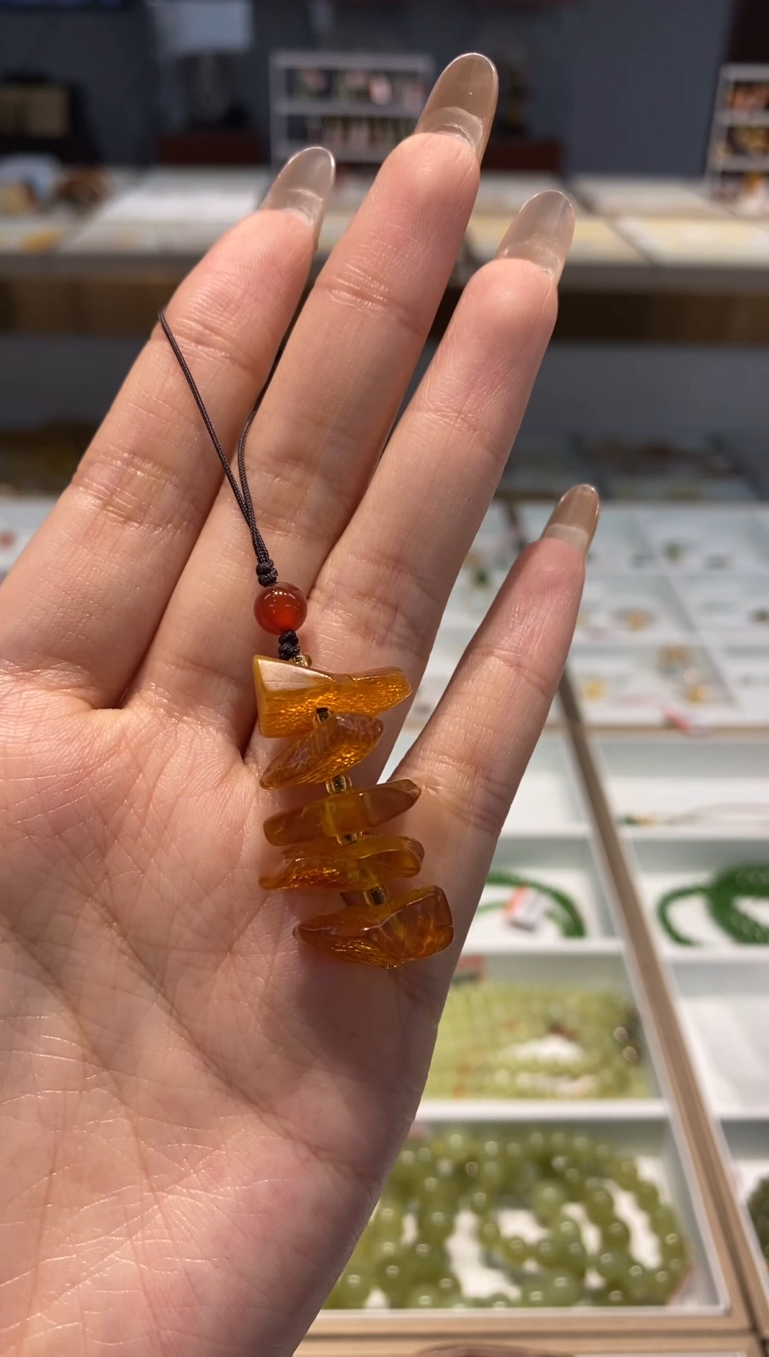 【闪购商品】琥珀颈饰未镶嵌挂件