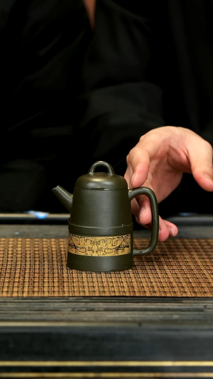 【闪购商品】紫砂茶壶TZP85碧玉砂 金钟