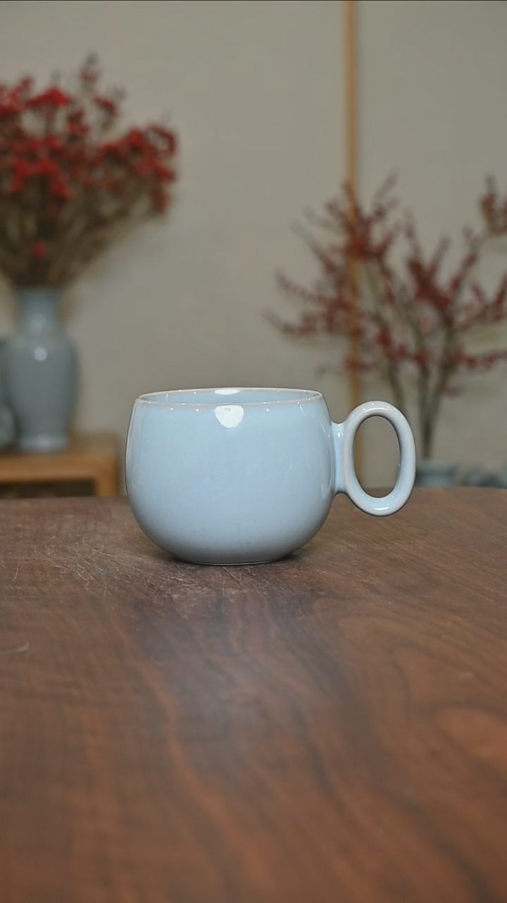【闪购商品】其他微瑕天青釉无款如意杯350毫升