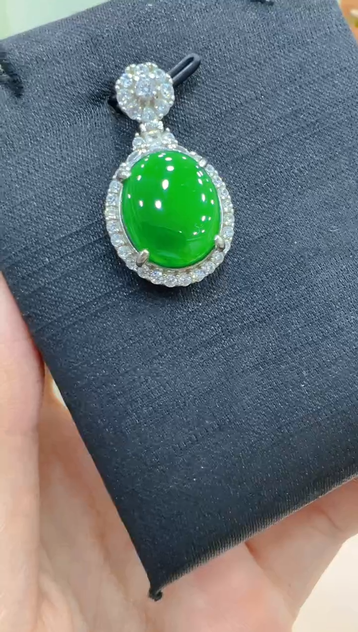翡翠银S925镶嵌吊坠(不含链)多样性团购发一件