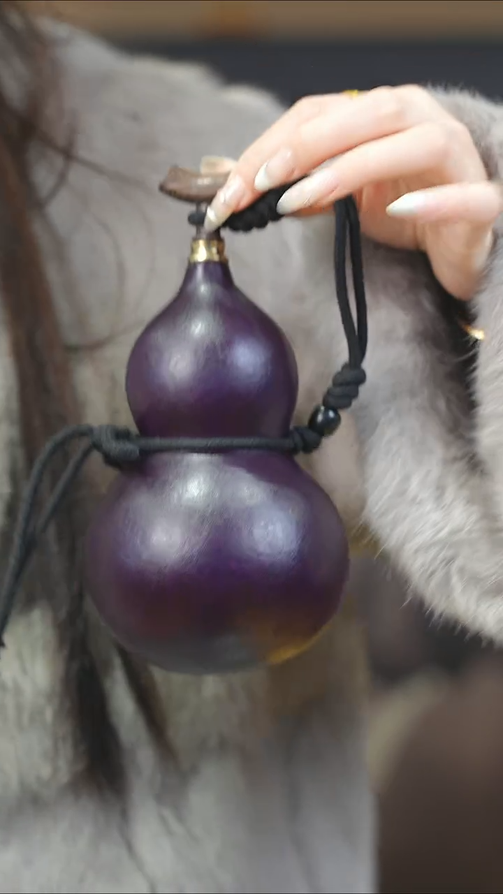 【闪购商品】XJ224大漆酒葫芦不包手串及旋转底座