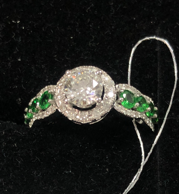 【月下高定珠宝】18k金 绿宝石戒指 38好物节