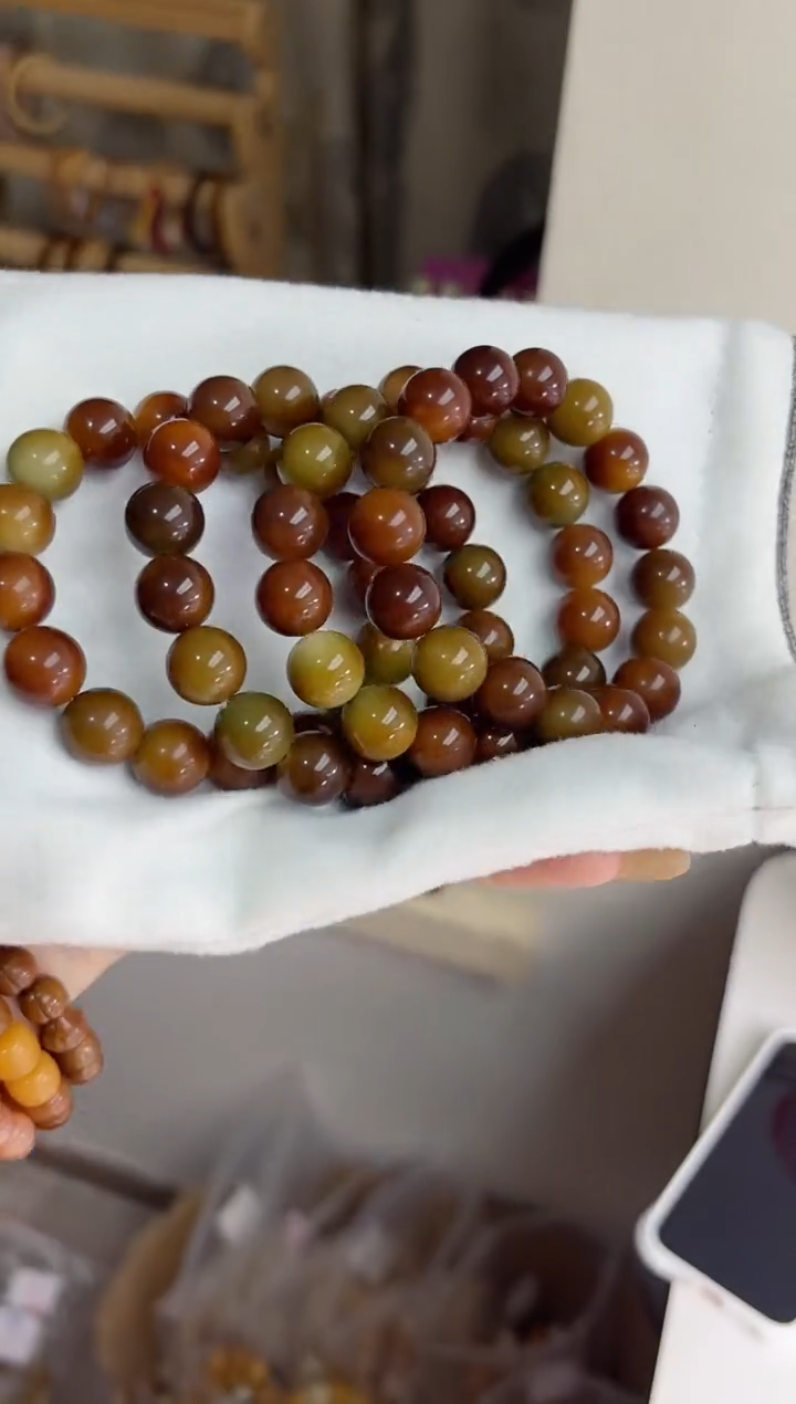 手串菩提根/象牙果沐g70糖炒栗子玉化圆珠13mm手串
