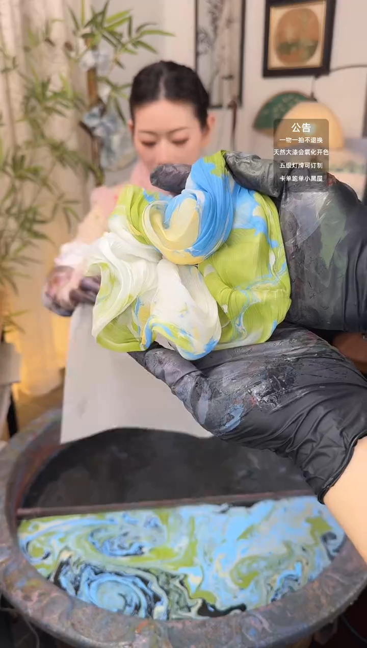 93 绿蓝色 大贝壳发圈