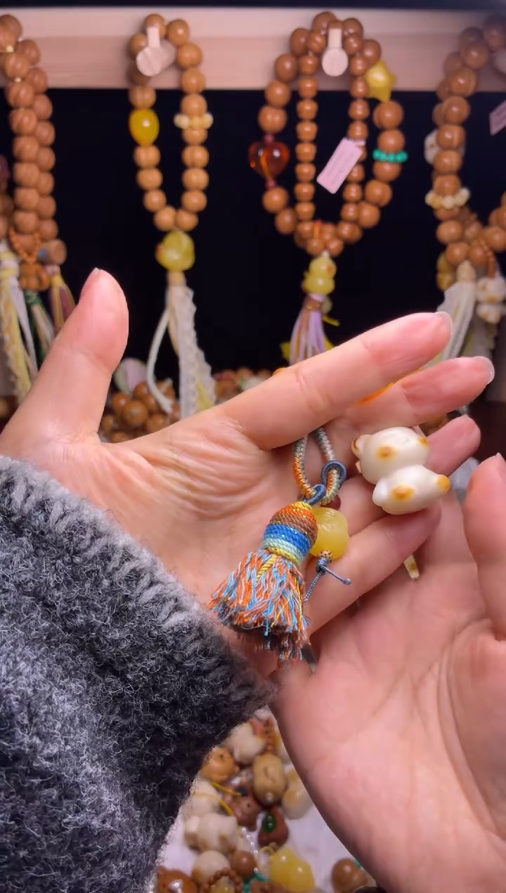 吊坠猴头核桃单配饰：葫芦流苏吊坠牙果小熊吊坠