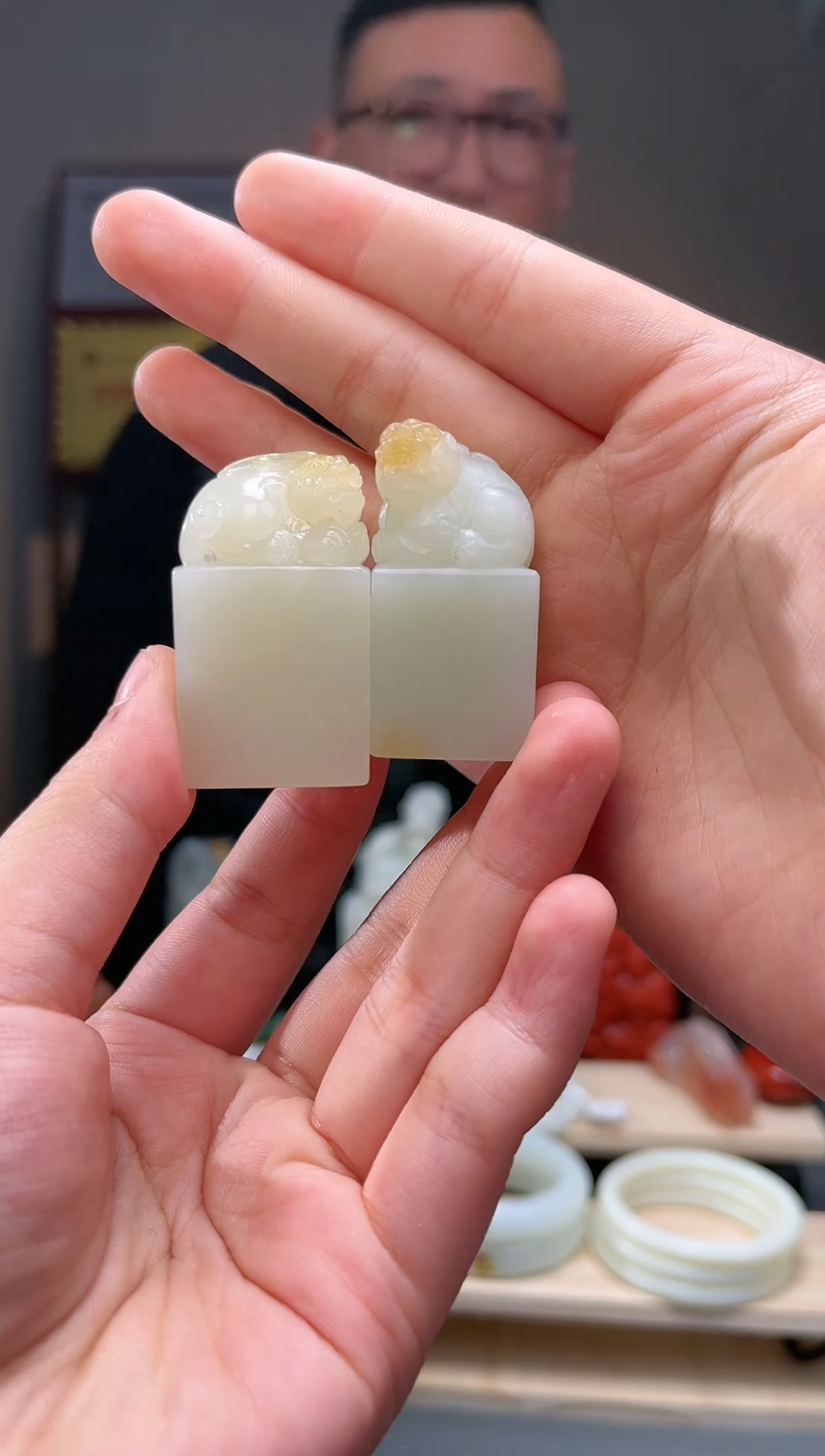 颈饰未镶嵌和田玉用****2摆件两个