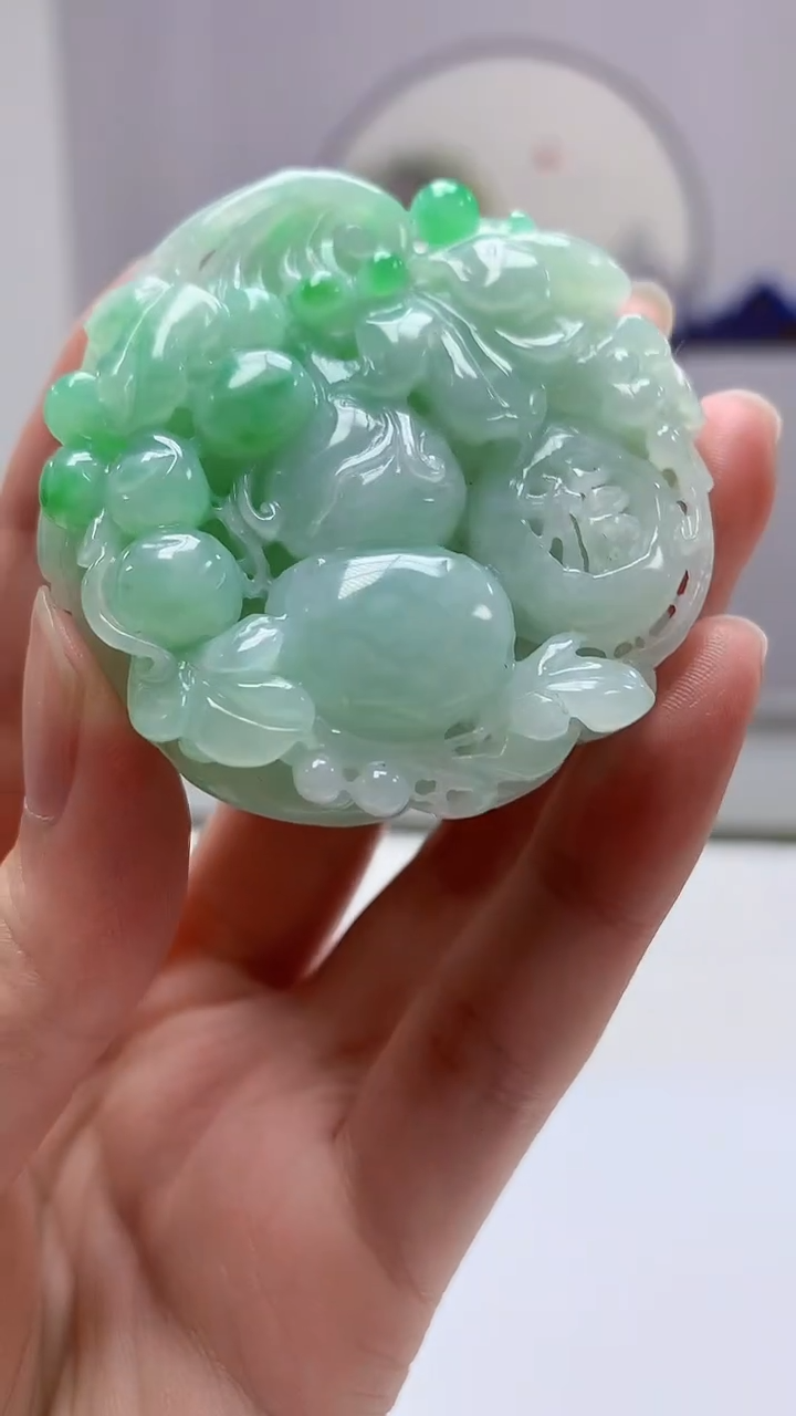 【闪购商品】定制翡翠未镶嵌4969zm-毛货挂件葫芦111