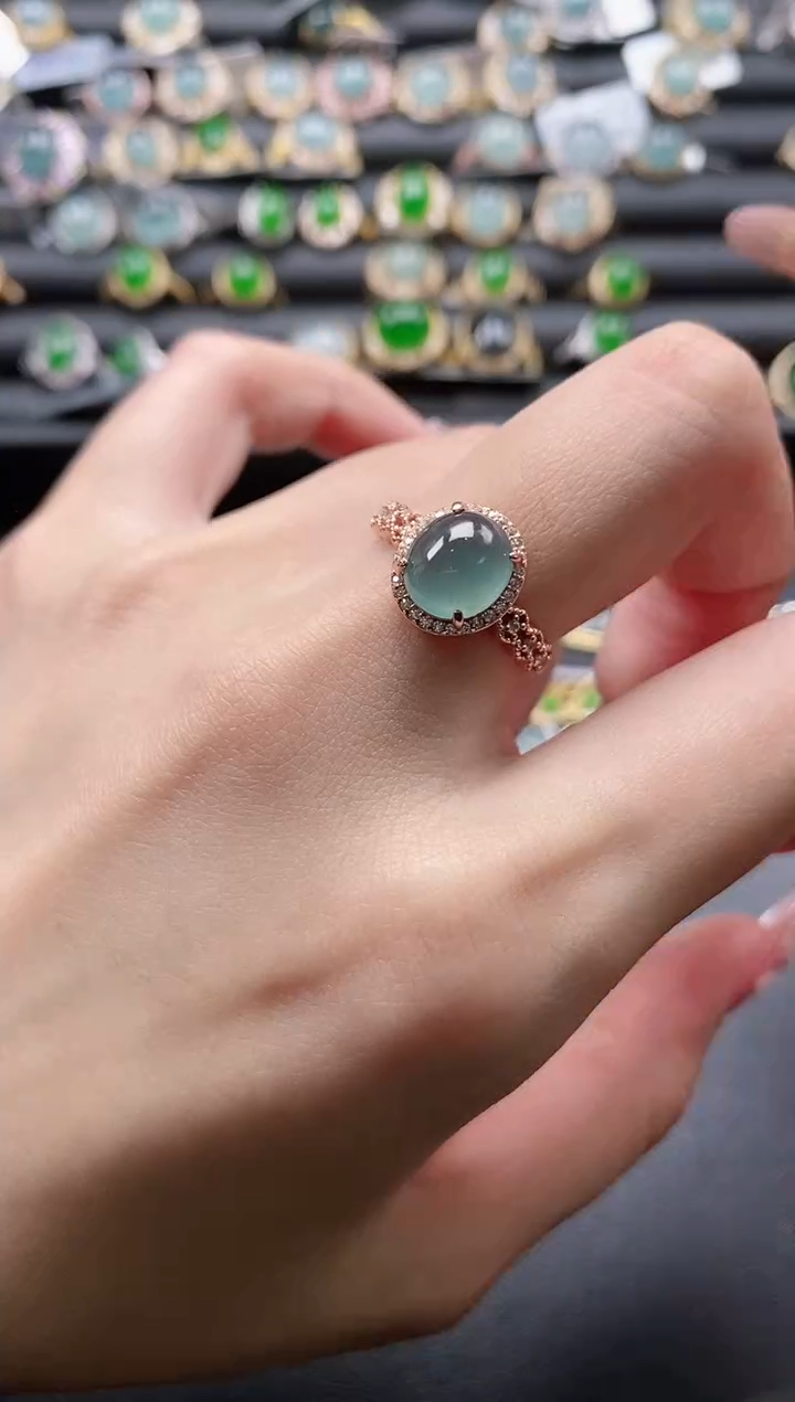 【闪购商品】翡翠戒指银S925镶嵌51151